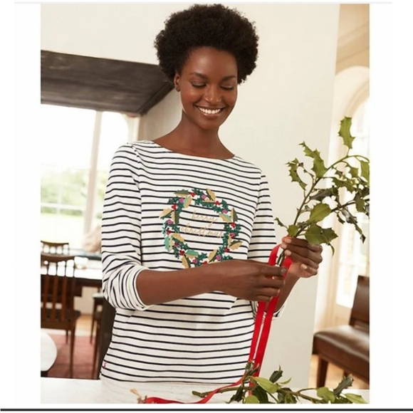 Joules Sequin Wreath Top - Picture 9 of 10